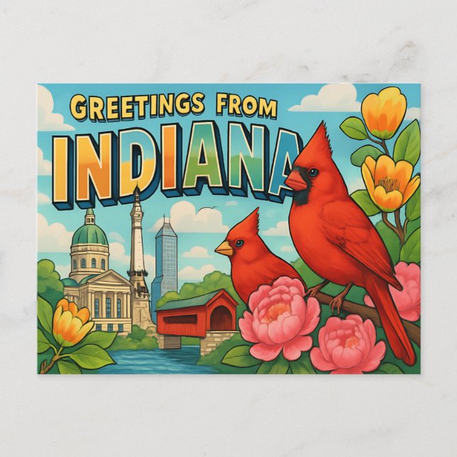 INDIANA Postcard (Front)