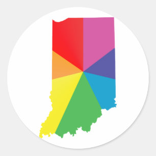 indiana pride. classic round sticker