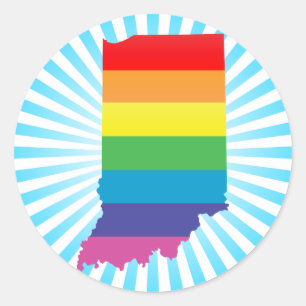 indiana pride. classic round sticker