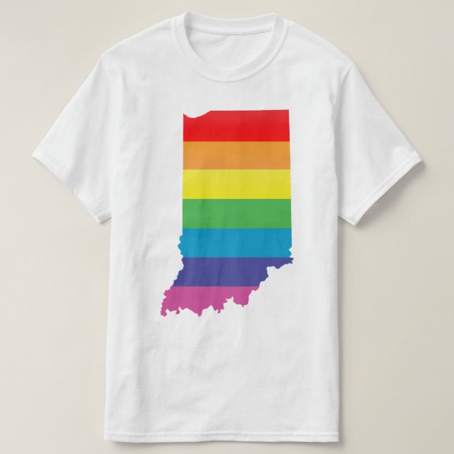 indiana pride. striped. T-Shirt (Design Front)