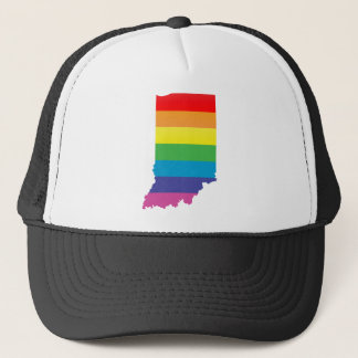 indiana pride. striped. trucker hat