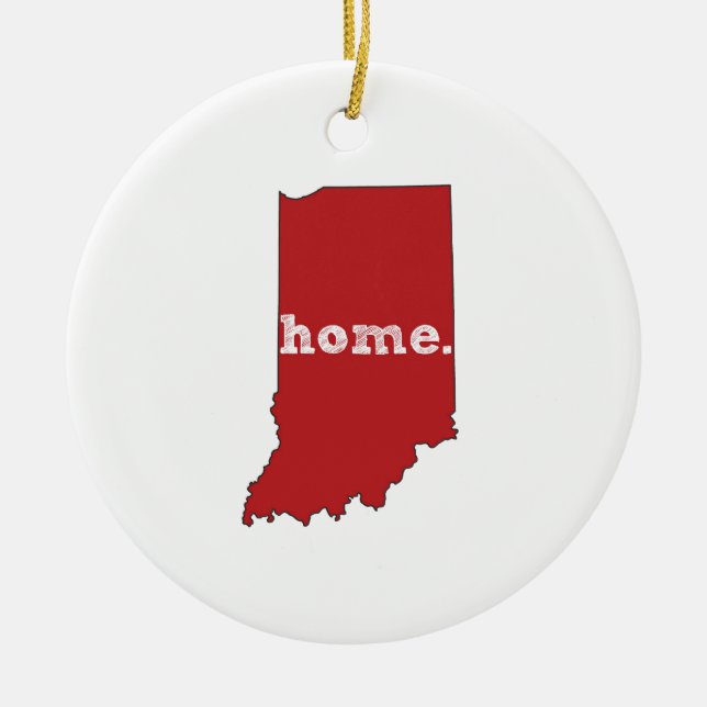 INDIANA PROUD CERAMIC TREE DECORATION (Front)