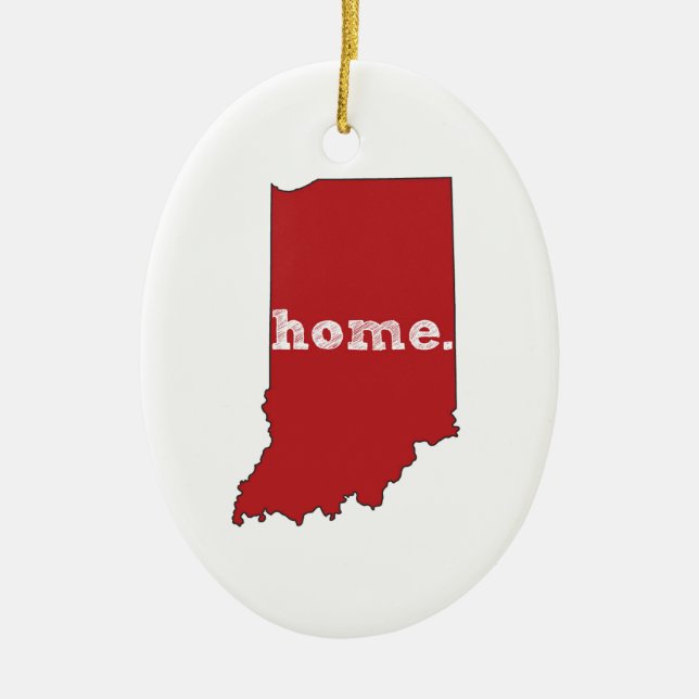 INDIANA PROUD CERAMIC TREE DECORATION (Front)