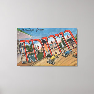 Indiana (Racecar)Large Letter ScenesIndiana Canvas Print