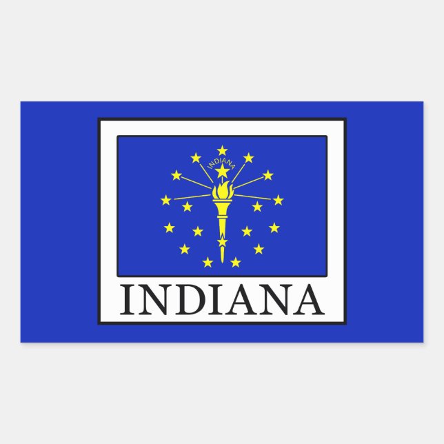 Indiana Rectangular Sticker (Front)
