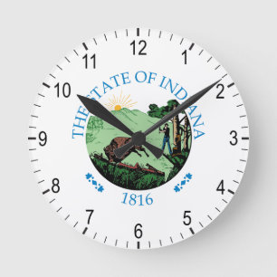 Indiana sign round clock