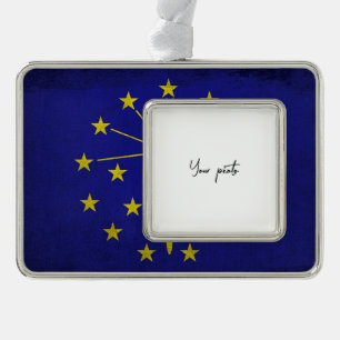 Indiana Silver Plated Framed Ornament