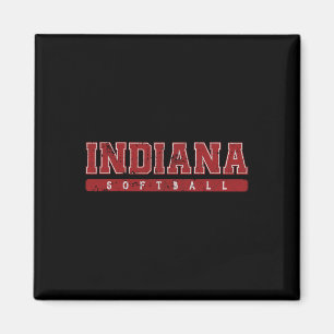 Indiana Softll Red Vintage Text Magnet