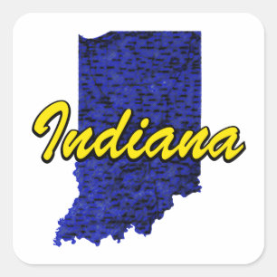 Indiana Square Sticker