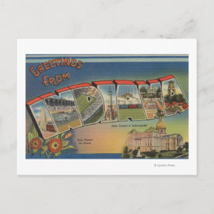 Indiana (State Capital/Flower) Postcard