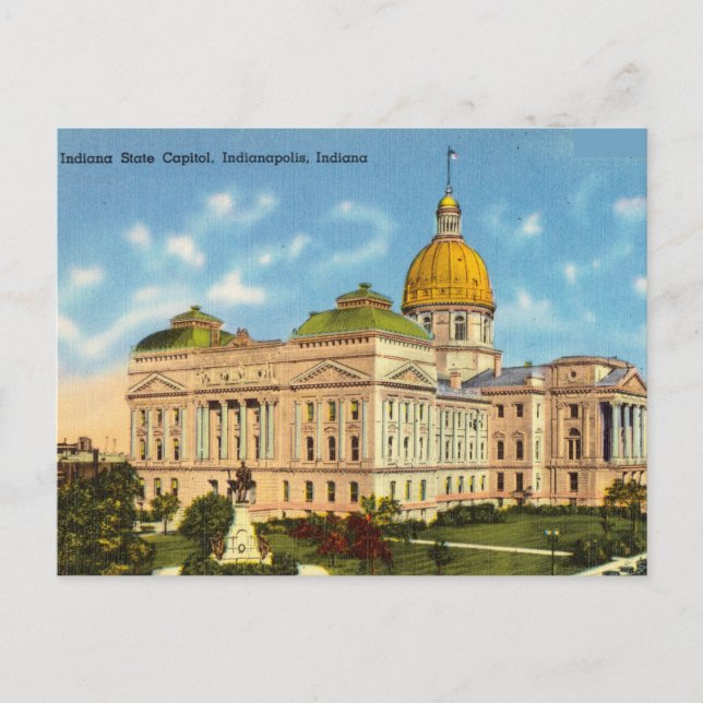 Indiana State Capitol, Indianapolis, Indiana Postcard (Front)