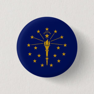Indiana State Flag 3 Cm Round Badge