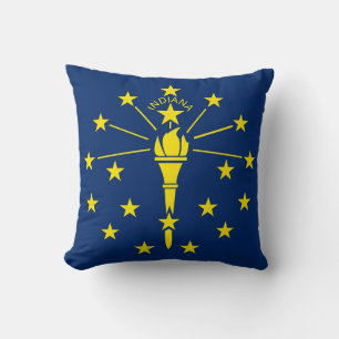 Indiana State Flag American MoJo Pillow