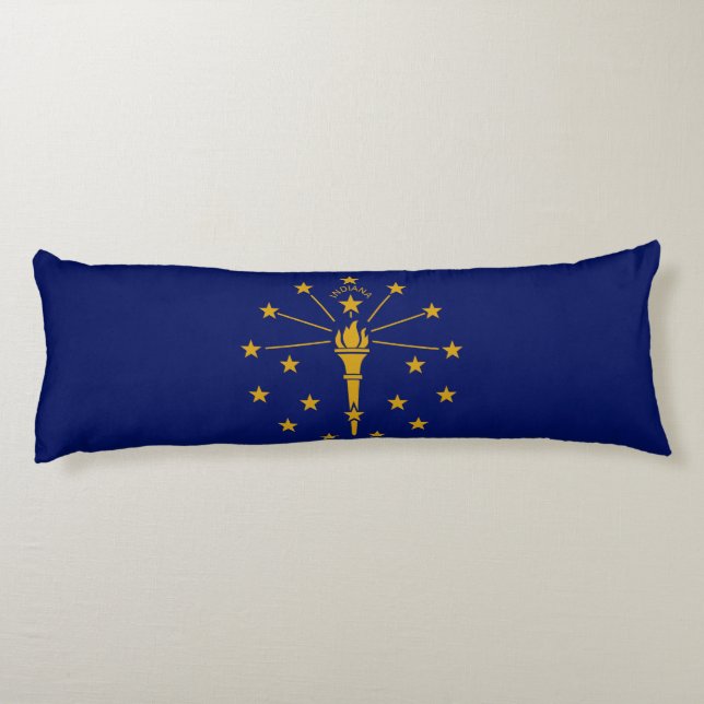 Indiana State Flag Body Cushion (Back)