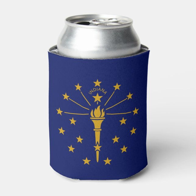 Indiana State Flag Can Cooler (Can Front)