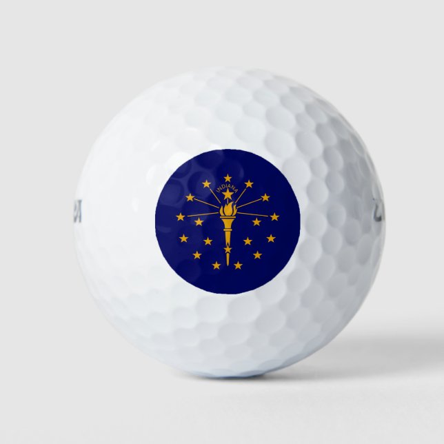 Indiana State Flag Design Golf Balls (Front)