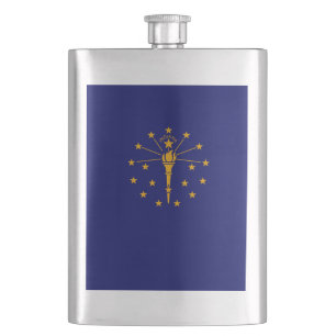 Indiana State Flag Design Hip Flask