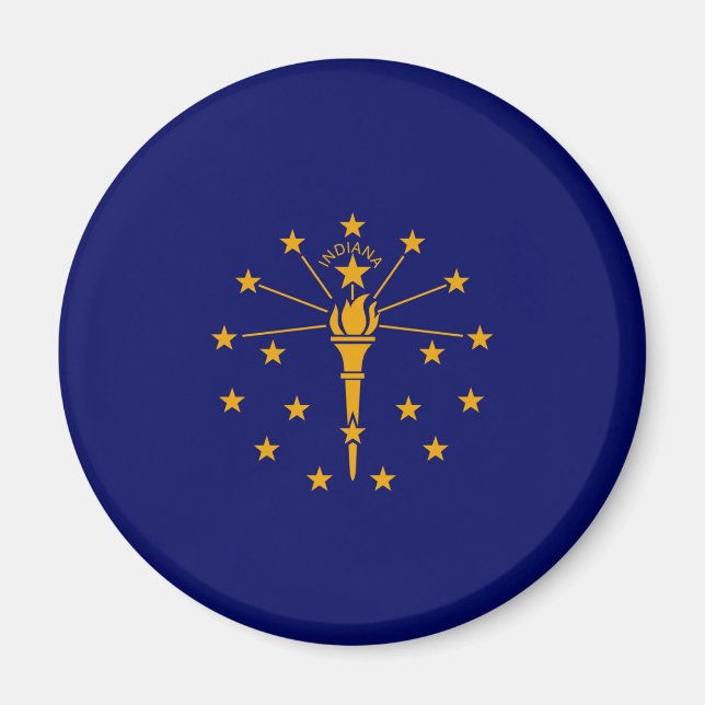Indiana State Flag Design Magnet (Front)