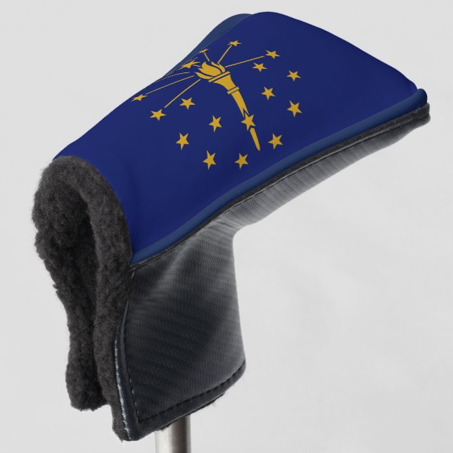 Indiana State Flag Golf Head Cover (3/4 Front)