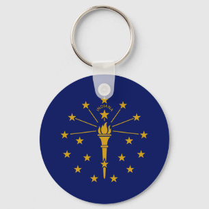 Indiana State Flag Key Ring
