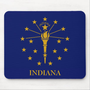 INDIANA State Flag Mouse Pad Customise Text