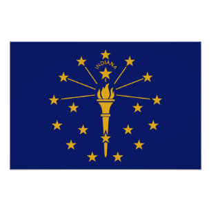 Indiana State Flag Photo Print