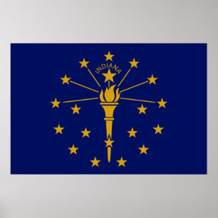 Indiana State flag Poster