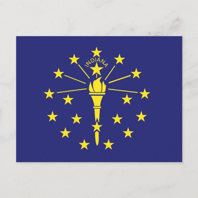 INDIANA STATE FLAG T-shirt Postcard (Front)