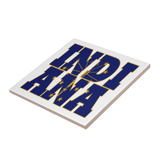 Indiana state flag text tile (Side)