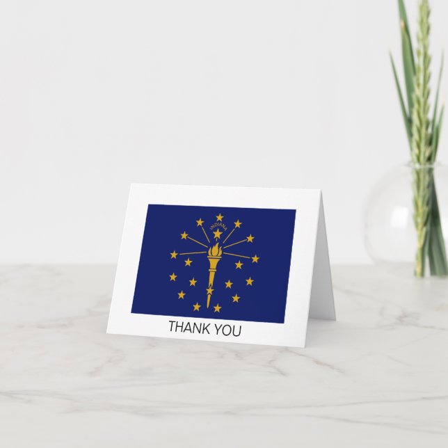 Indiana State Flag Thank You Card (Front)