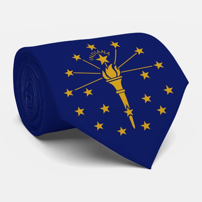 Indiana State Flag Tie (Rolled)