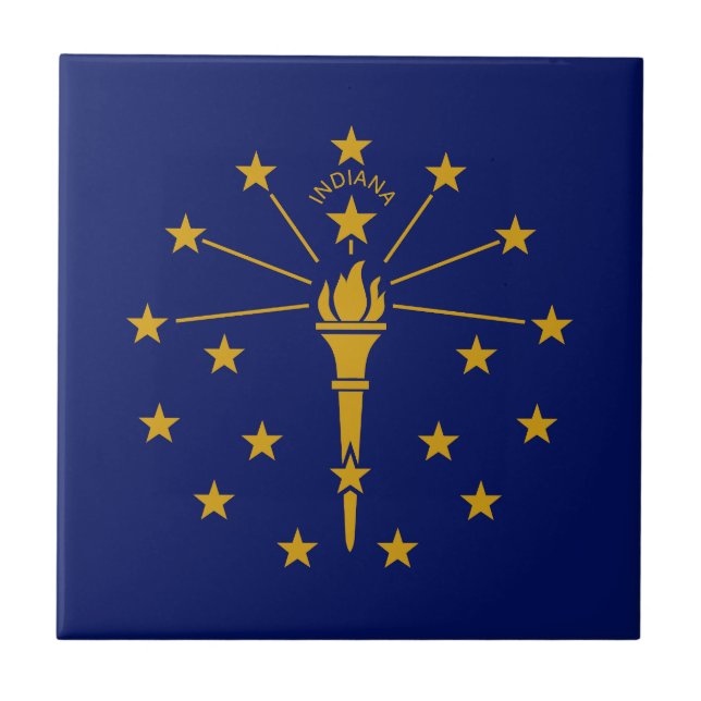 Indiana State Flag Tile (Front)