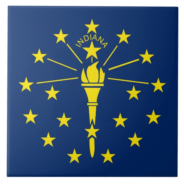Indiana State Flag Tile (Front)