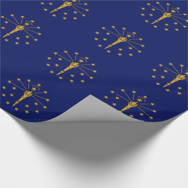 Indiana State Flag Wrapping Paper (Corner)
