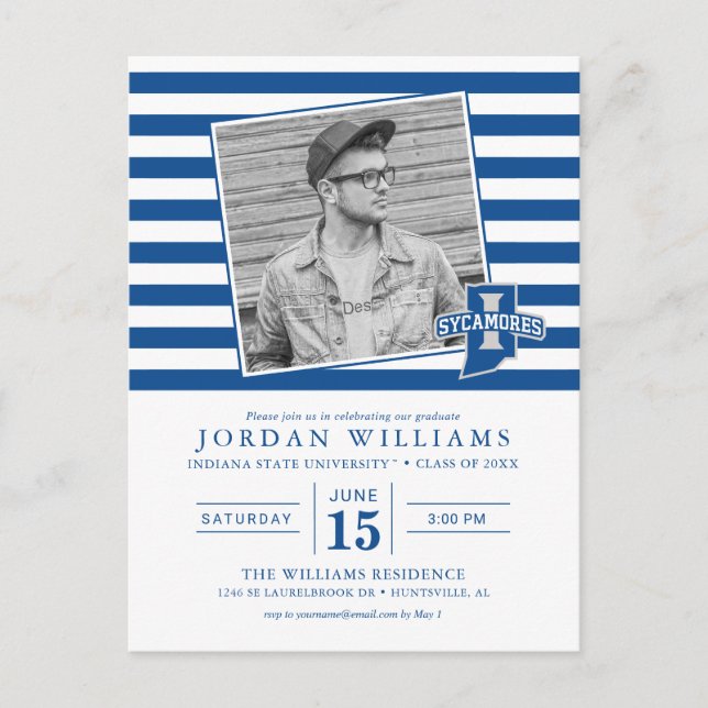 Indiana State Graduate Announcement Postcard (Front)