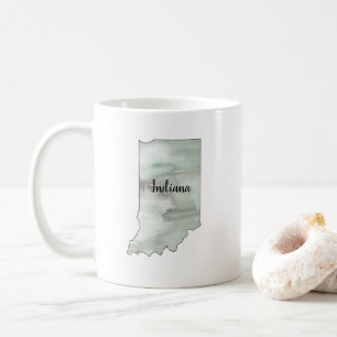 Indiana State Illustration Coffee Mug