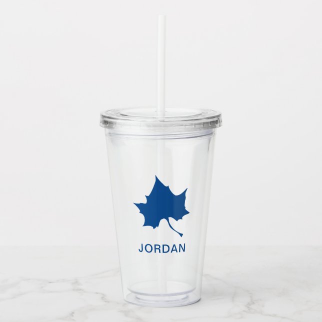 Indiana State Leaf Acrylic Tumbler (Front)