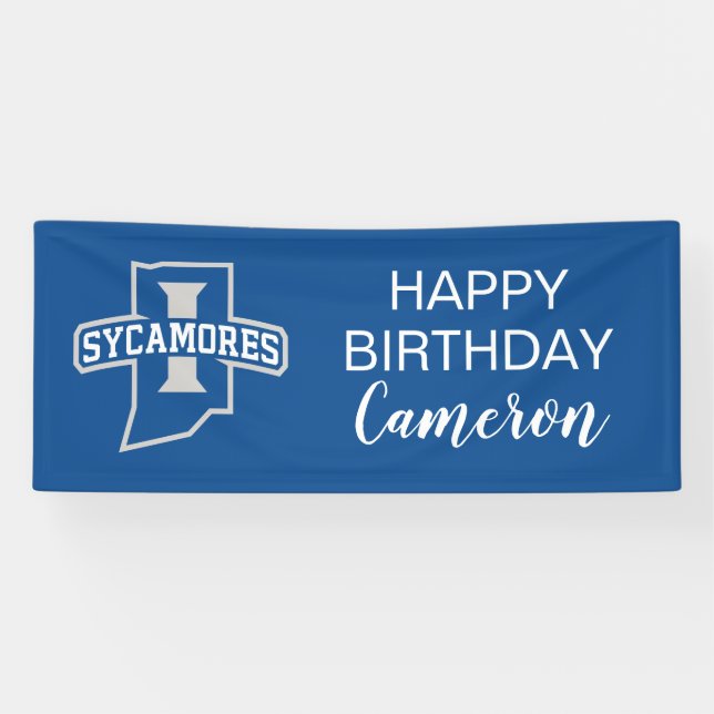 Indiana State Leaf Birthday Banner (Horizontal)