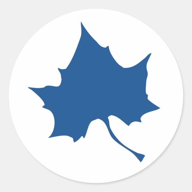 Indiana State Leaf Classic Round Sticker (Front)