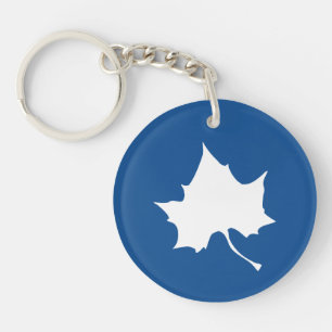Indiana State Leaf Key Ring