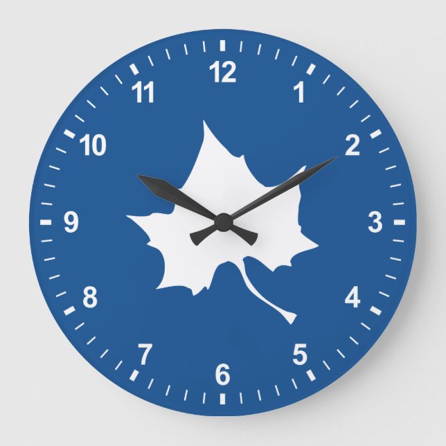 Indiana State Leaf Large Clock (Front)