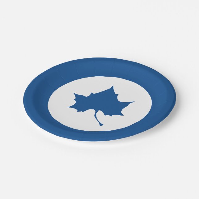 Indiana State Leaf Paper Plate (Angled)