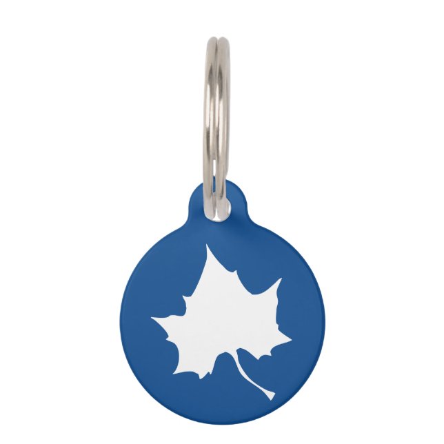 Indiana State Leaf Pet Tag (Front)