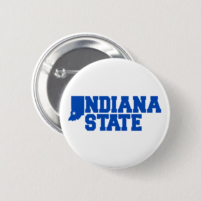 Indiana State Logo 6 Cm Round Badge (Front & Back)