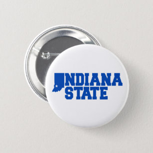 Indiana State Logo 6 Cm Round Badge