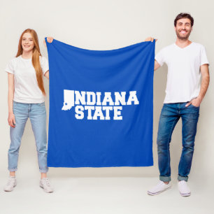 Indiana State Logo Fleece Blanket