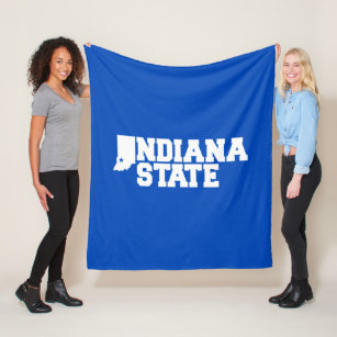 Indiana State Logo Fleece Blanket