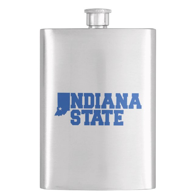 Indiana State Logo Hip Flask (Front)