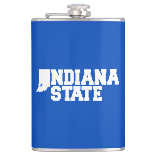 Indiana State Logo Hip Flask