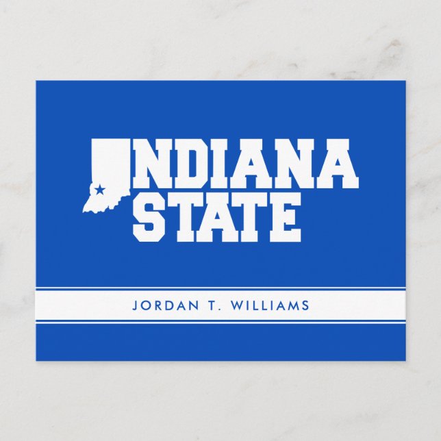 Indiana State Logo Invitation Postcard (Front)
